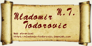 Mladomir Todorović vizit kartica